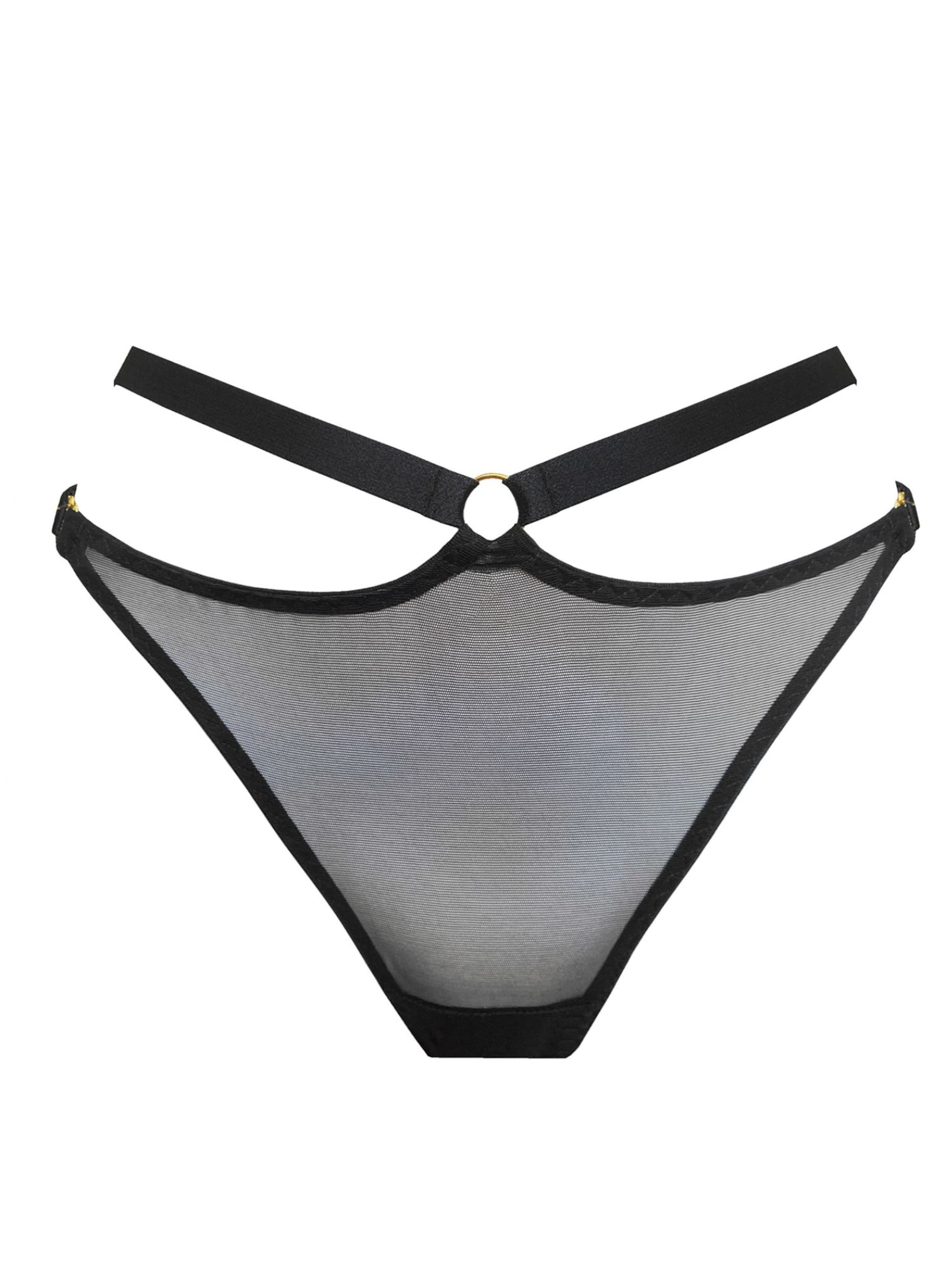 Bordelle String 'Harness'‌‌‌‌‌‌‌‌ in Schwarz: Vorderseite