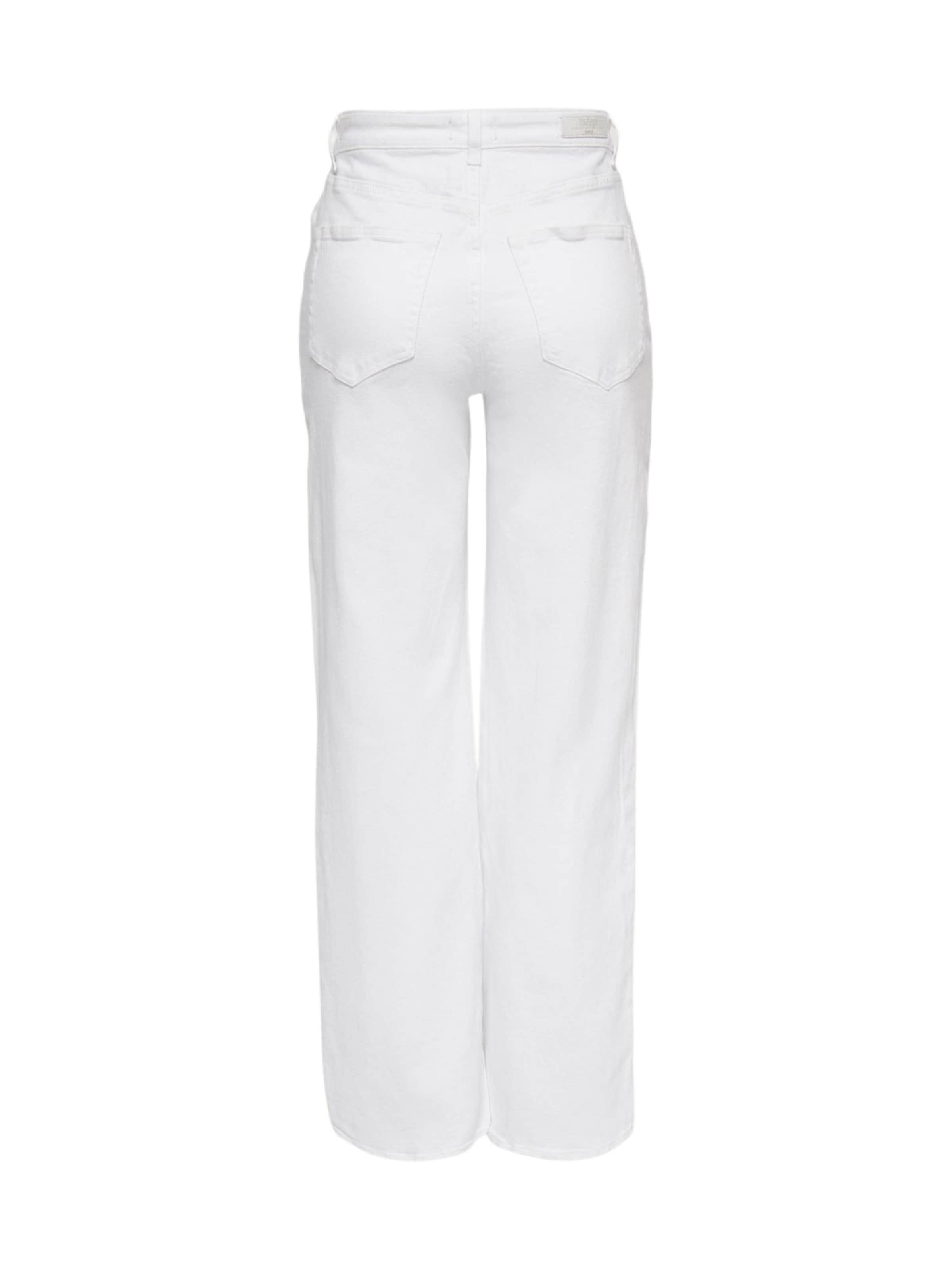 Wide leg Jeans 'ONLJUICY HW WIDE LEG DNM REA NOOS 15288219' di ONLY in bianco