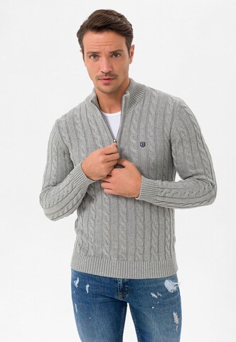 Pullover di Jimmy Sanders in grigio: frontale