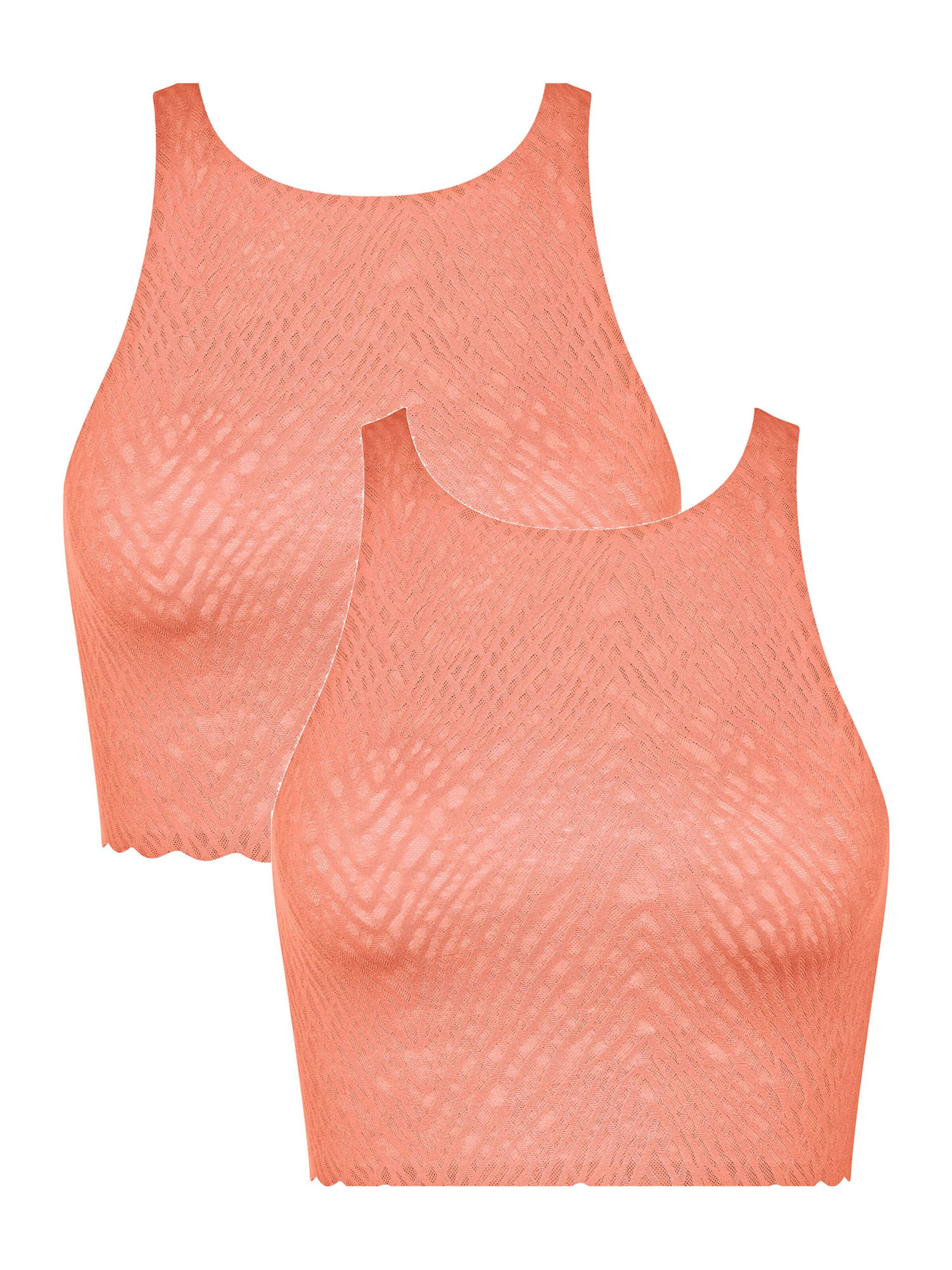 SLOGGI - Soutien Bustier Soutien ' ZERO Feel Bliss Crop Top ' em laranja: frente