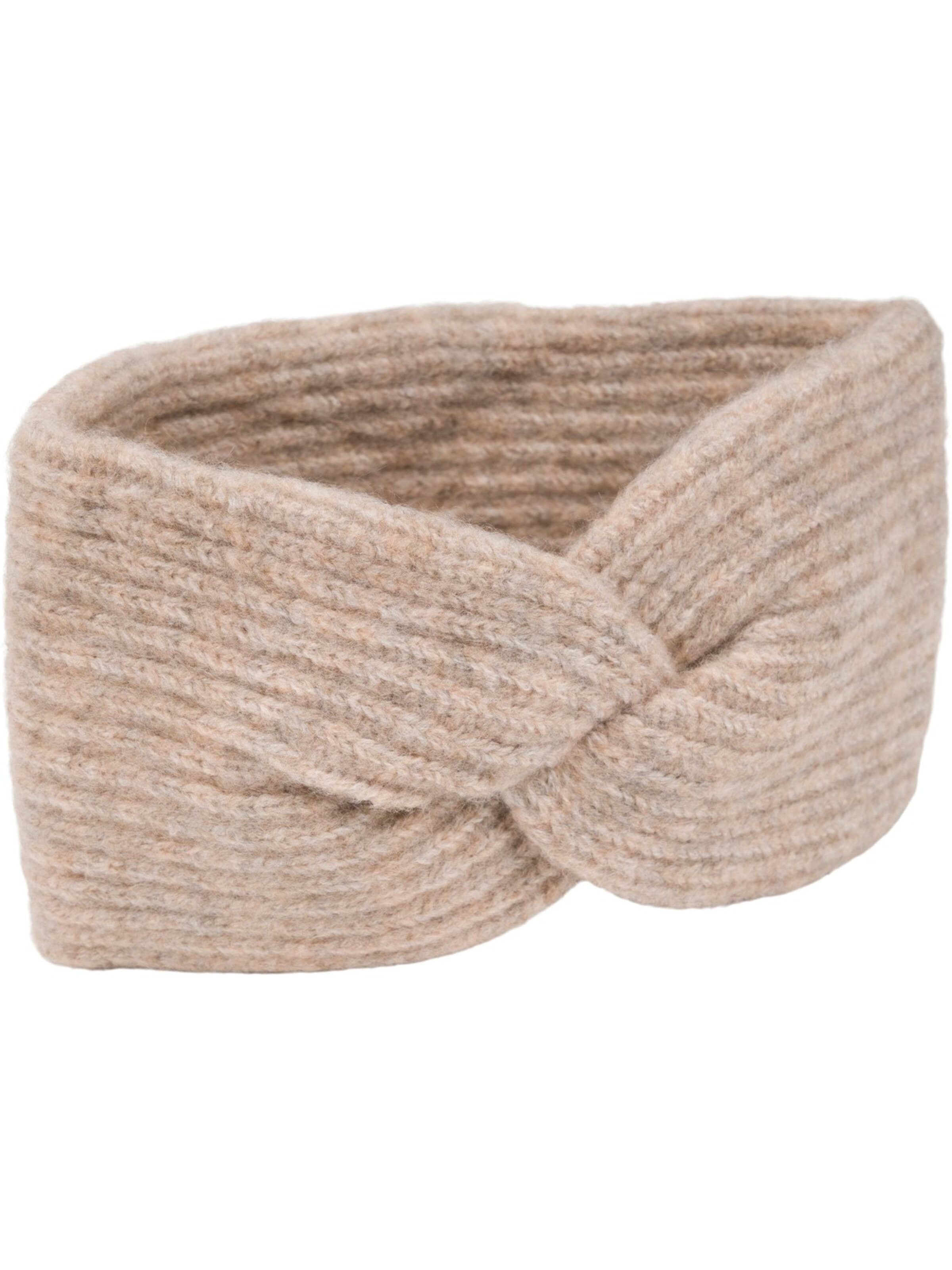 styleBREAKER Headband 'Strick Stirnband Rippenmuster Twist Knoten' in Brown
