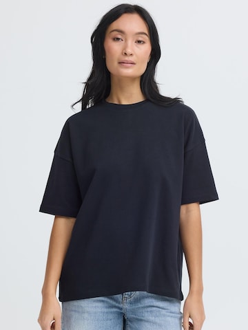 Oxmo Shirt ' OXNSandy Boxy ' in Zwart: voorkant
