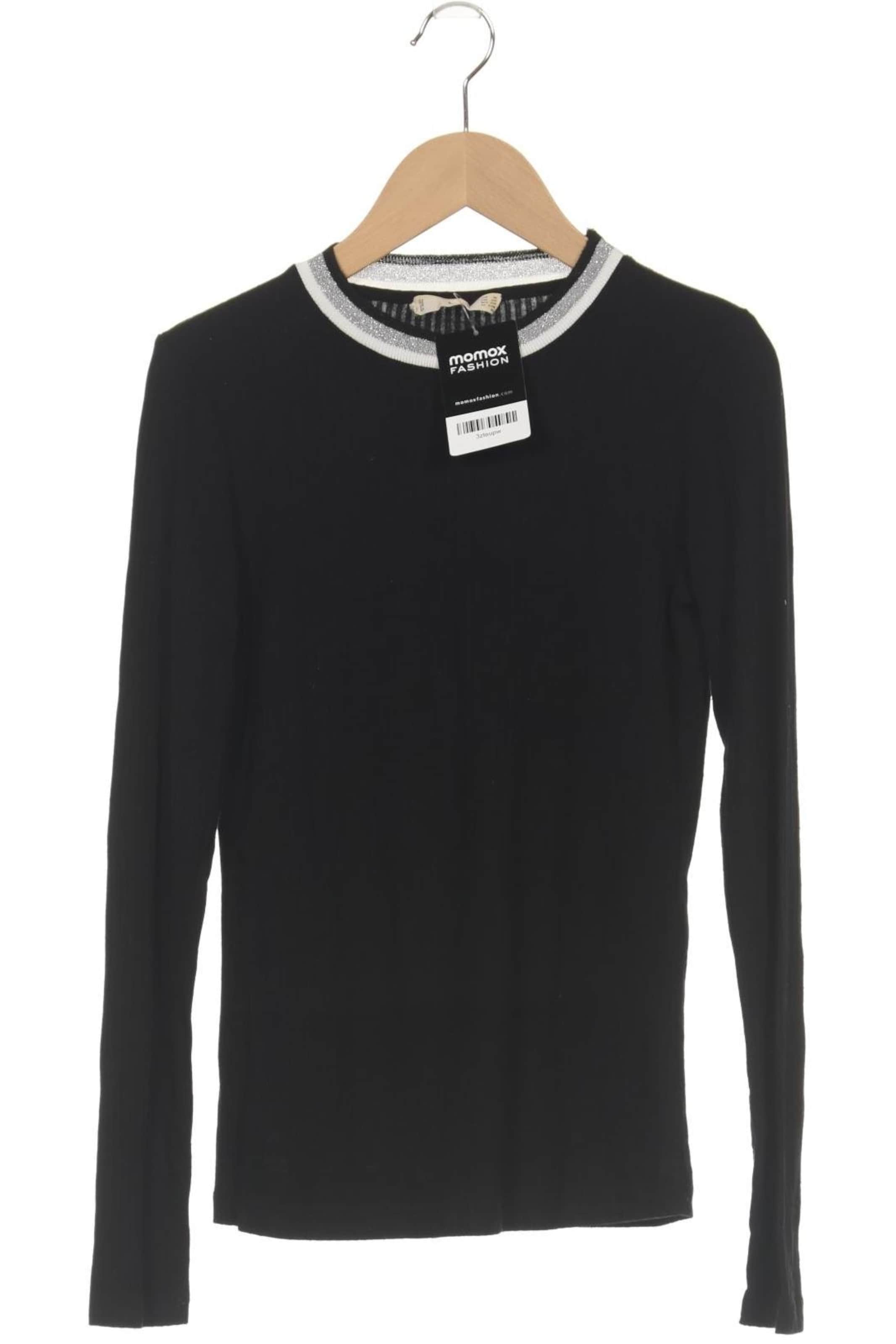 MANGO Langarmshirt XS in Schwarz: Vorderseite