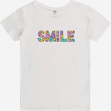 Mister Tee T-shirt 'Colorful Smile' i vit: framsida