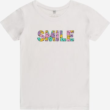 Mister Tee Тениска 'Colorful Smile' в бяло: отпред