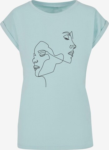 T-shirt Mister Tee en bleu : devant