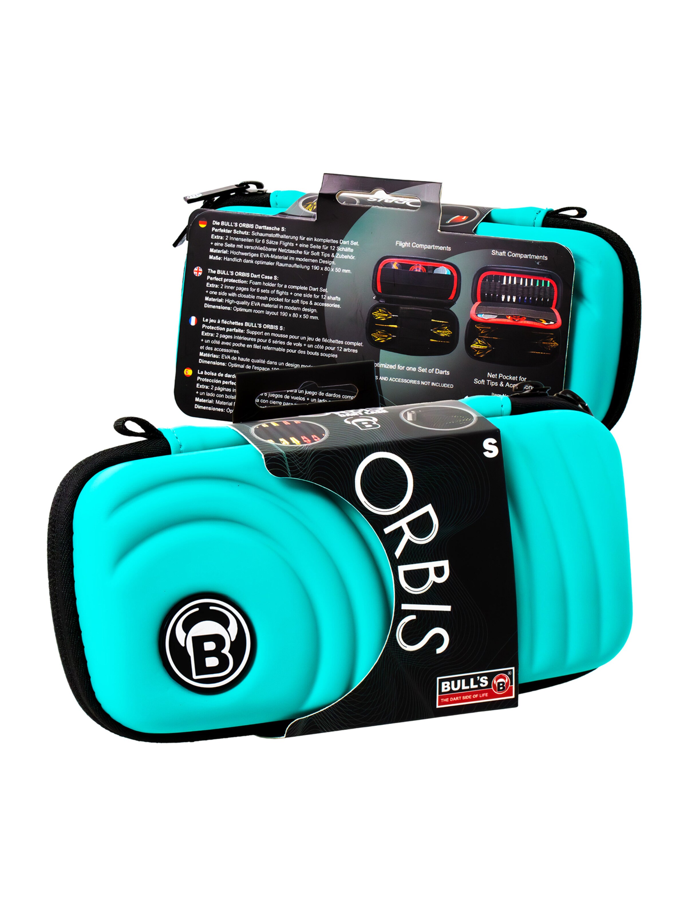 BULL'S Dartcase ' Orbis HS Carbon Darttasche Dartbox Pfeilaufbewahrung Darts-Etui ' in Grün