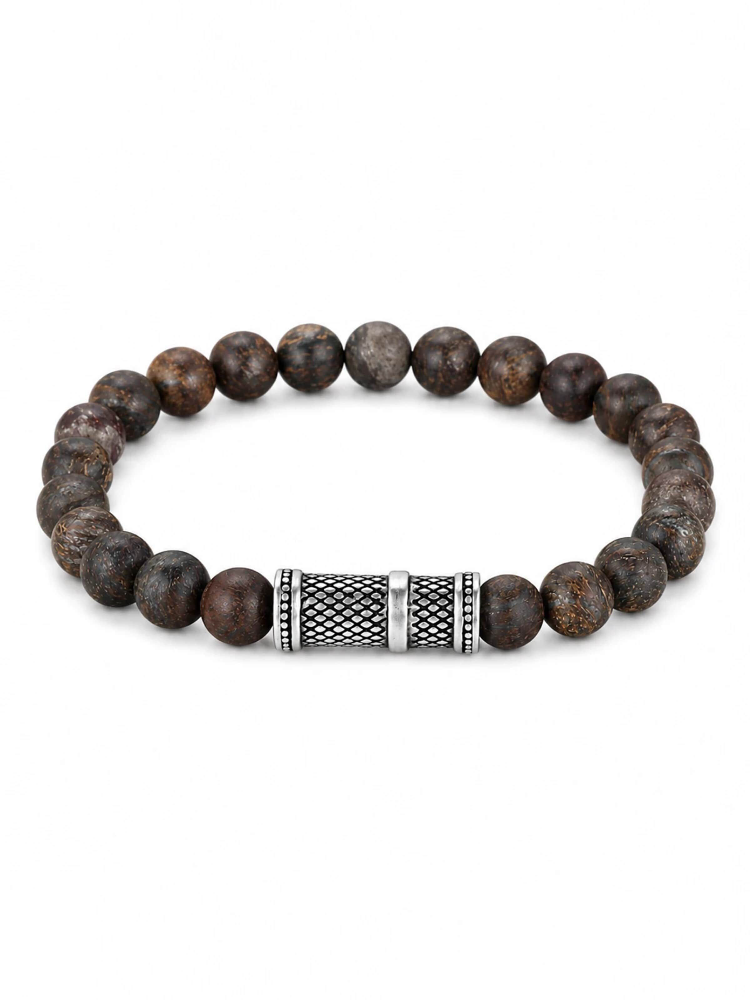 Kingka Bracelet 'Urban Rocks' in Brown: front