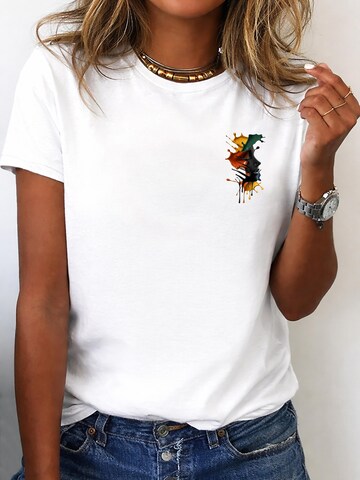RMK Shirt 'Farbspritzer' in White: front