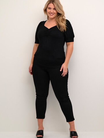 T-shirt 'Sissy' KAFFE CURVE en noir