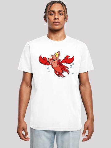 T-Shirt 'Disney The Little Mermaid Sebastian Bubbles' F4NT4STIC en blanc : devant