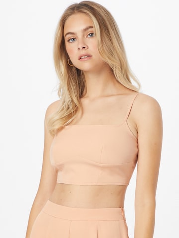 In The Style Top in Orange: front