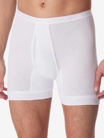 SCHIESSER Boxershorts 'Original Classics Doppelripp' in Wit