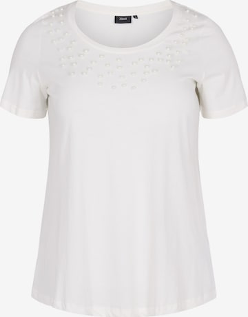 Zizzi - Camiseta 'Tora' en blanco: frente