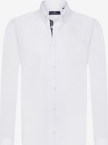 Jimmy Sanders Regular fit Button Up Shirt in White: front