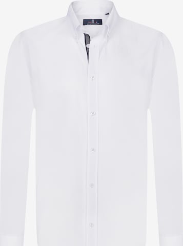 Coupe regular Chemise Jimmy Sanders en blanc : devant