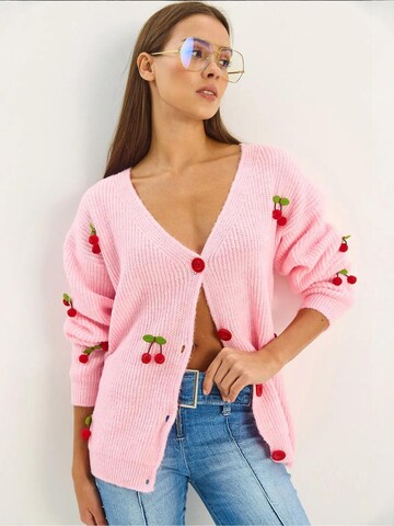 Bianco Lucci Strickjacke in Pink