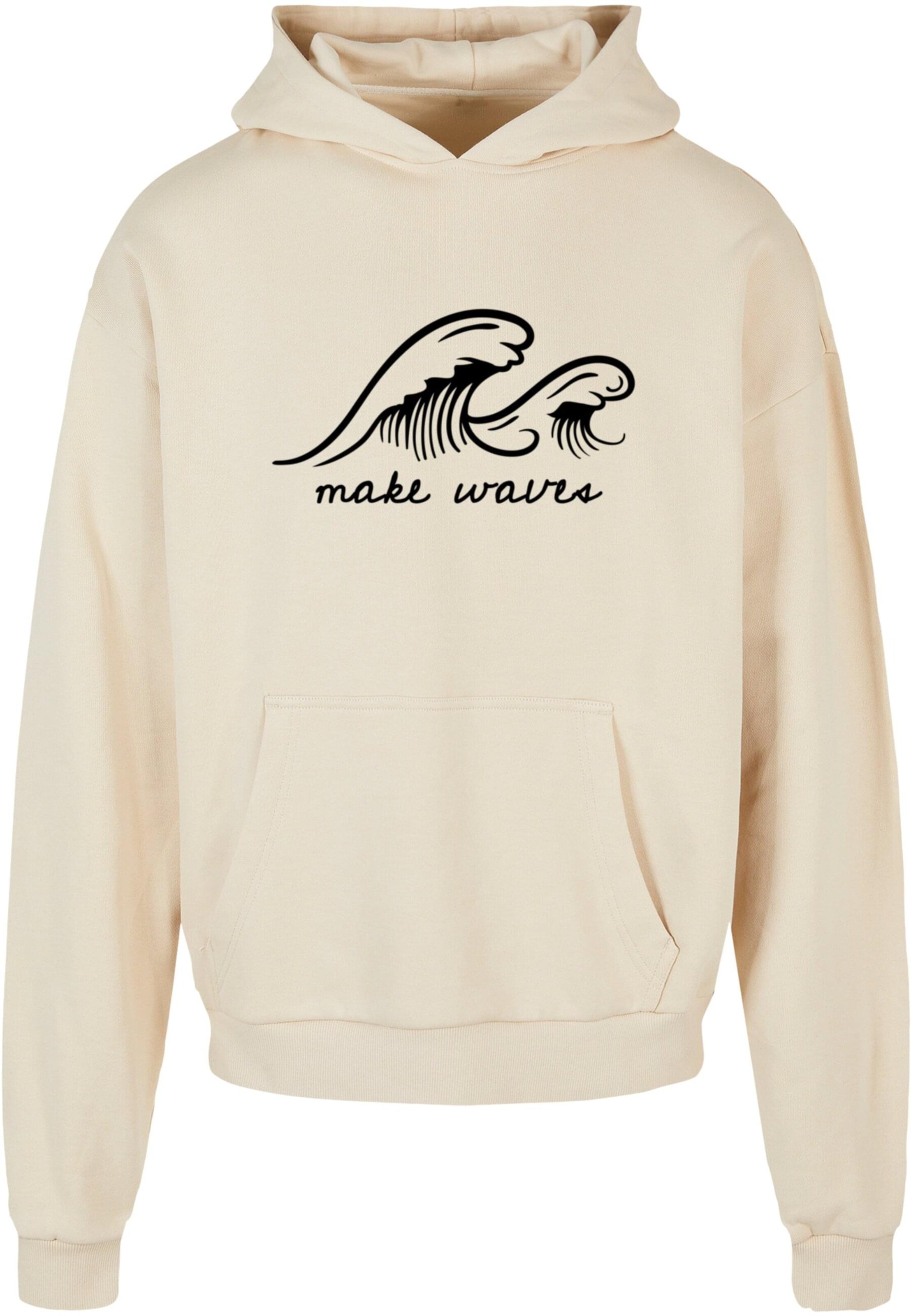 Merchcode Sweatshirt 'Summer - Make Waves' in Beige: Vorderseite
