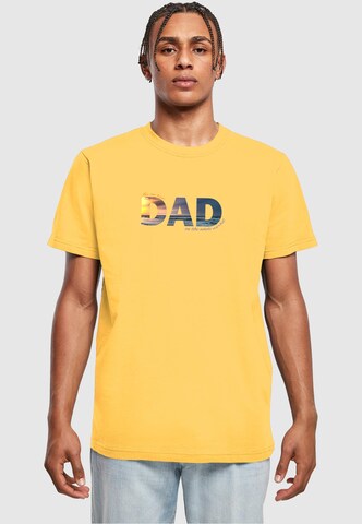 Merchcode Shirt 'For The Best Dad' in Gelb: Vorderseite
