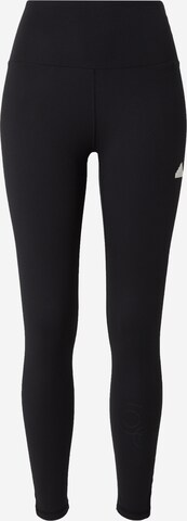 ADIDAS SPORTSWEAR Skinny Workout Pants 'BLUV' in Black: front