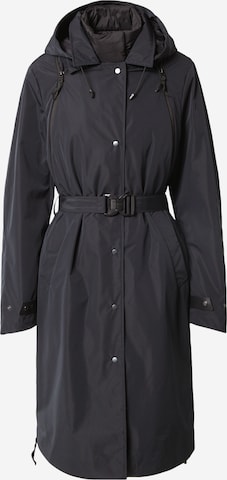 Krakatau Between-seasons coat in Black: front