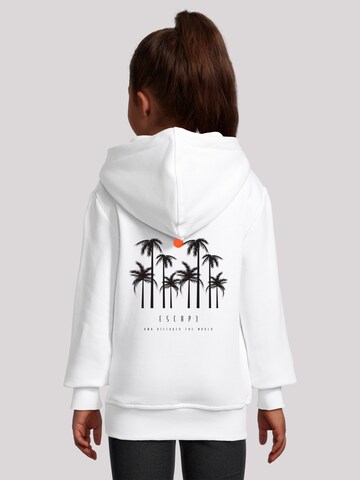 Sweat-shirt 'Escape Discover the World Palm Trees Black' F4NT4STIC en blanc