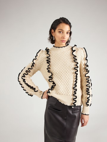 OBJECT - Jersey 'Yaa' en beige: frente