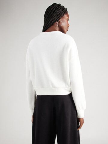 Sweat-shirt QS en blanc