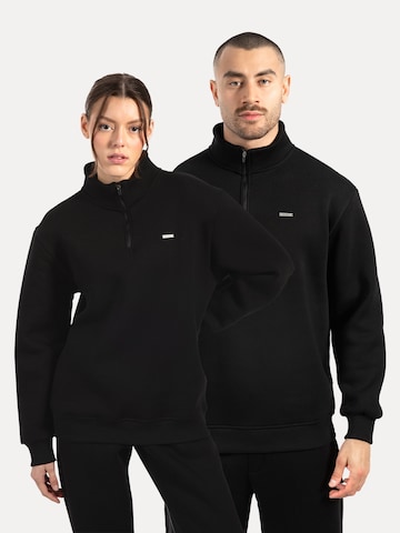 Veste de survêtement 'Jago' Smilodox en noir : devant