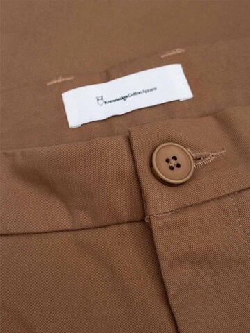 KnowledgeCotton Apparel Regular Chinohose 'Chuck' in Beige