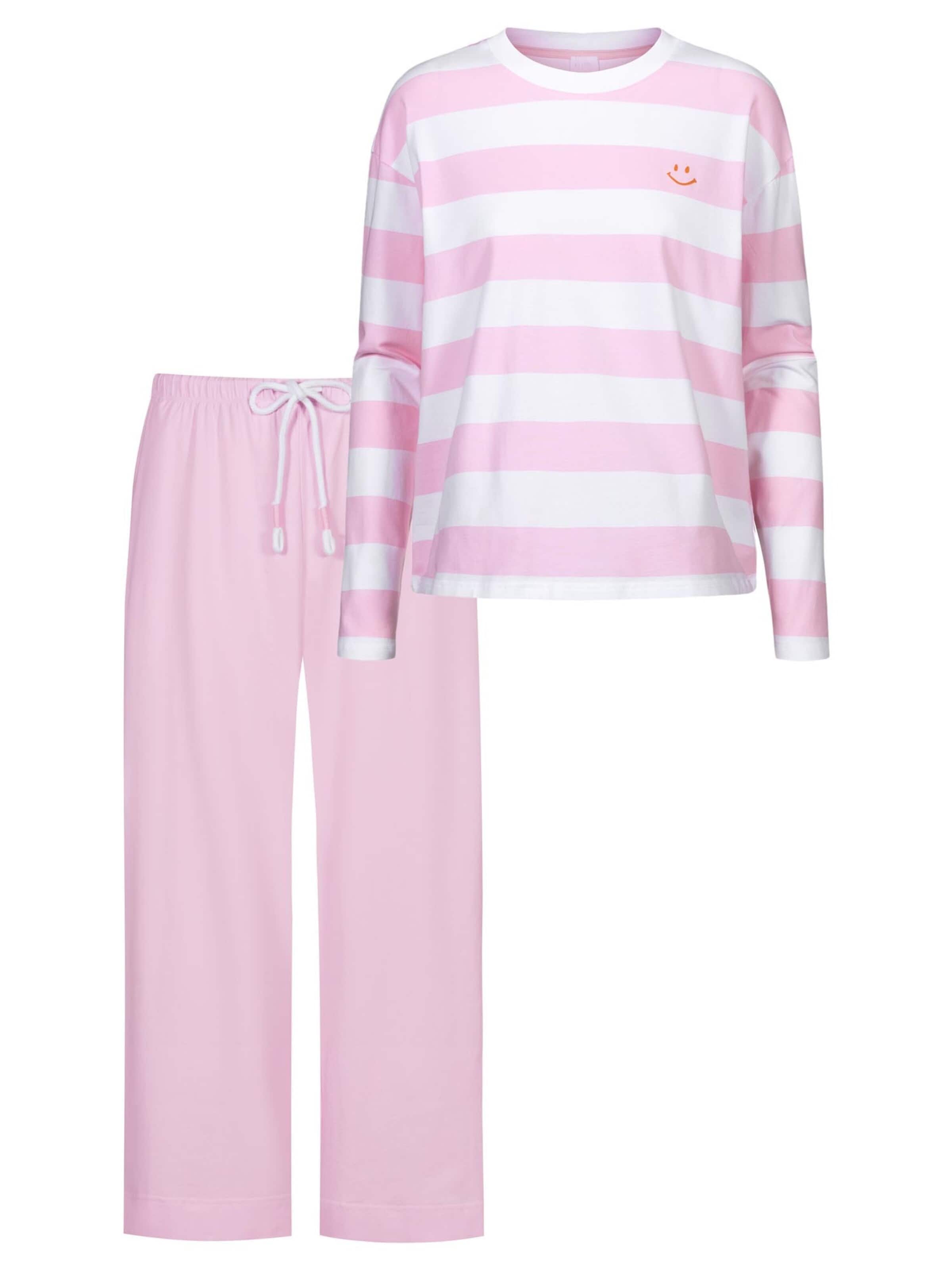 Mey Pyjama 'Streaked Lines'‌‌‌‌‌‌‌‌‌ in Pink: Vorderseite