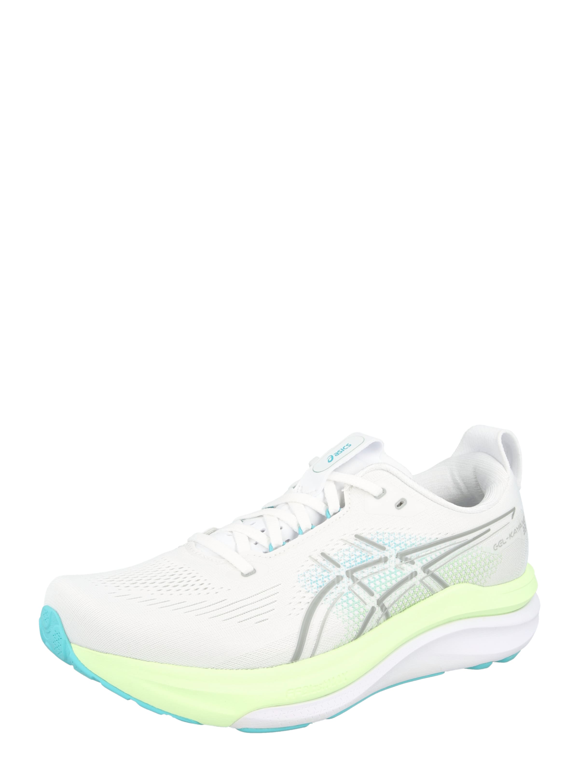 ASICS Обувь для бега 'Gel-Kayano 33' в размере 42 в Синий / Серый / Зеленый / Белый, Обзор товара