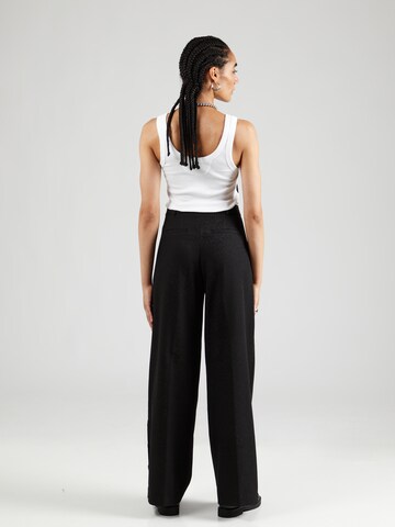 HUGO Wide Leg Hose 'Hale' in Schwarz