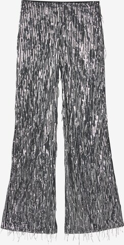 Pull&Bear Loose fit Pants in Silver: front