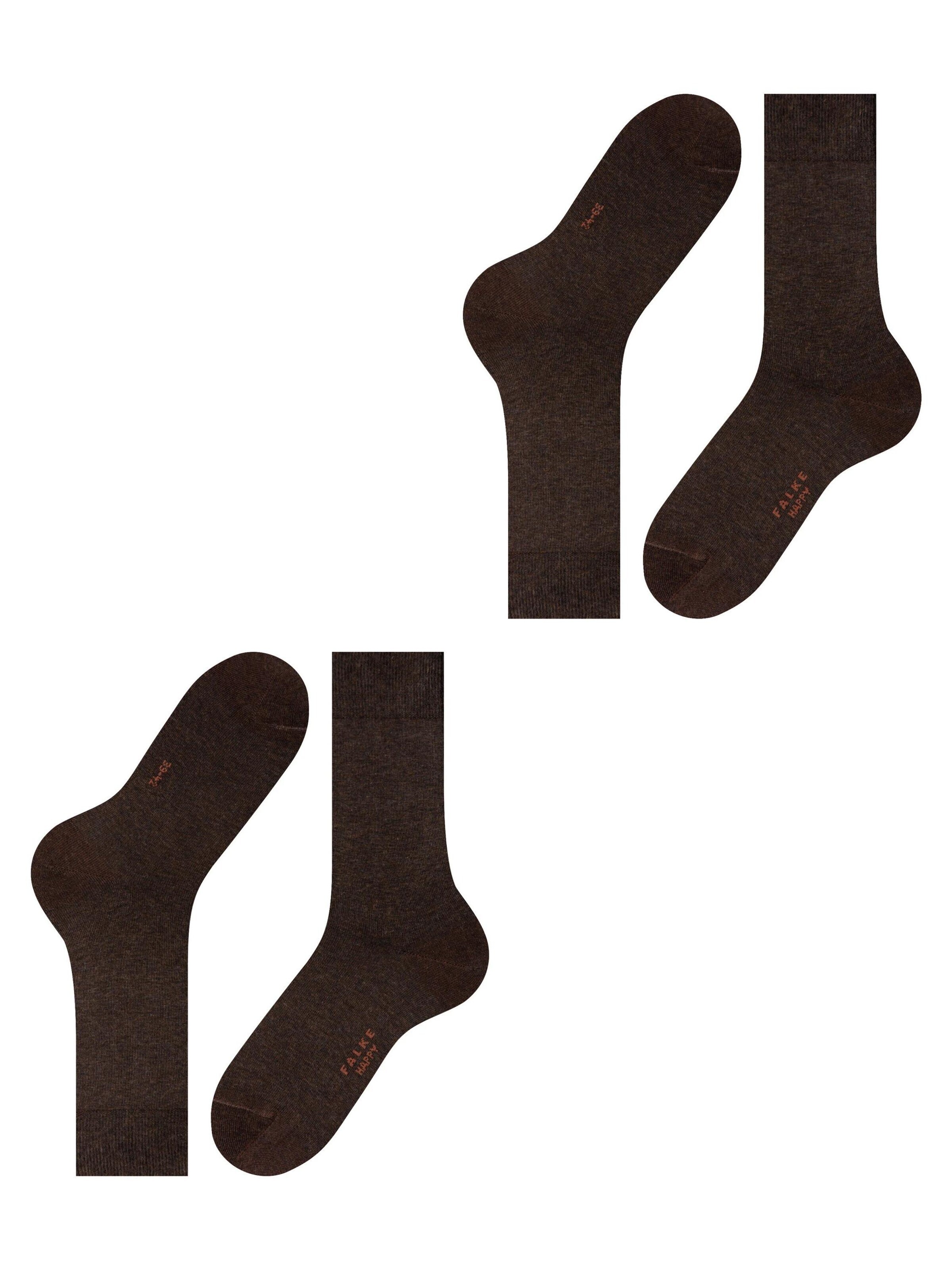 FALKE Socks 'Happy 2-Pack' in Brown