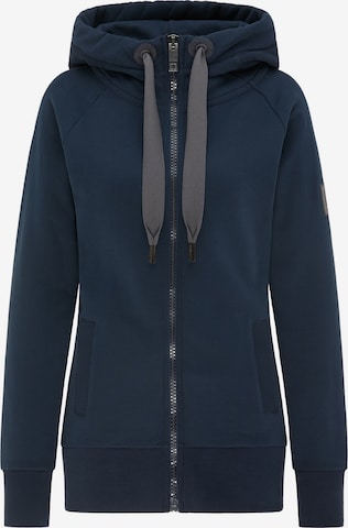 Elbsand Zip-Up Hoodie 'Kria' in Blue: front