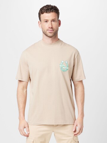 T-Shirt TOPMAN en beige : devant