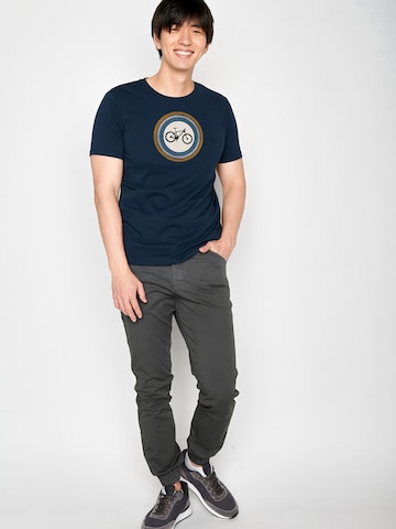GREENBOMB Shirt 'Bike Target' in Blue
