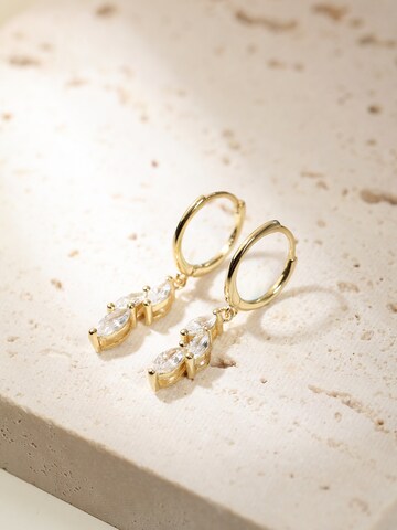Hey Happiness Earrings 'Cluster Huggie' in Gold