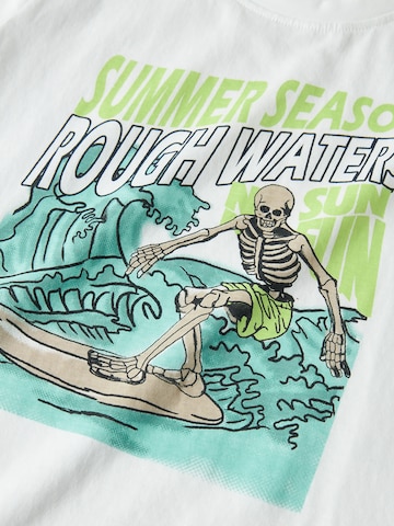 NAME IT Μπλουζάκι 'NKMFRANS' σε λευκό