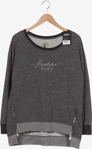 Herrlicher Sweatshirt & Zip-Up Hoodie in M in Grey: front