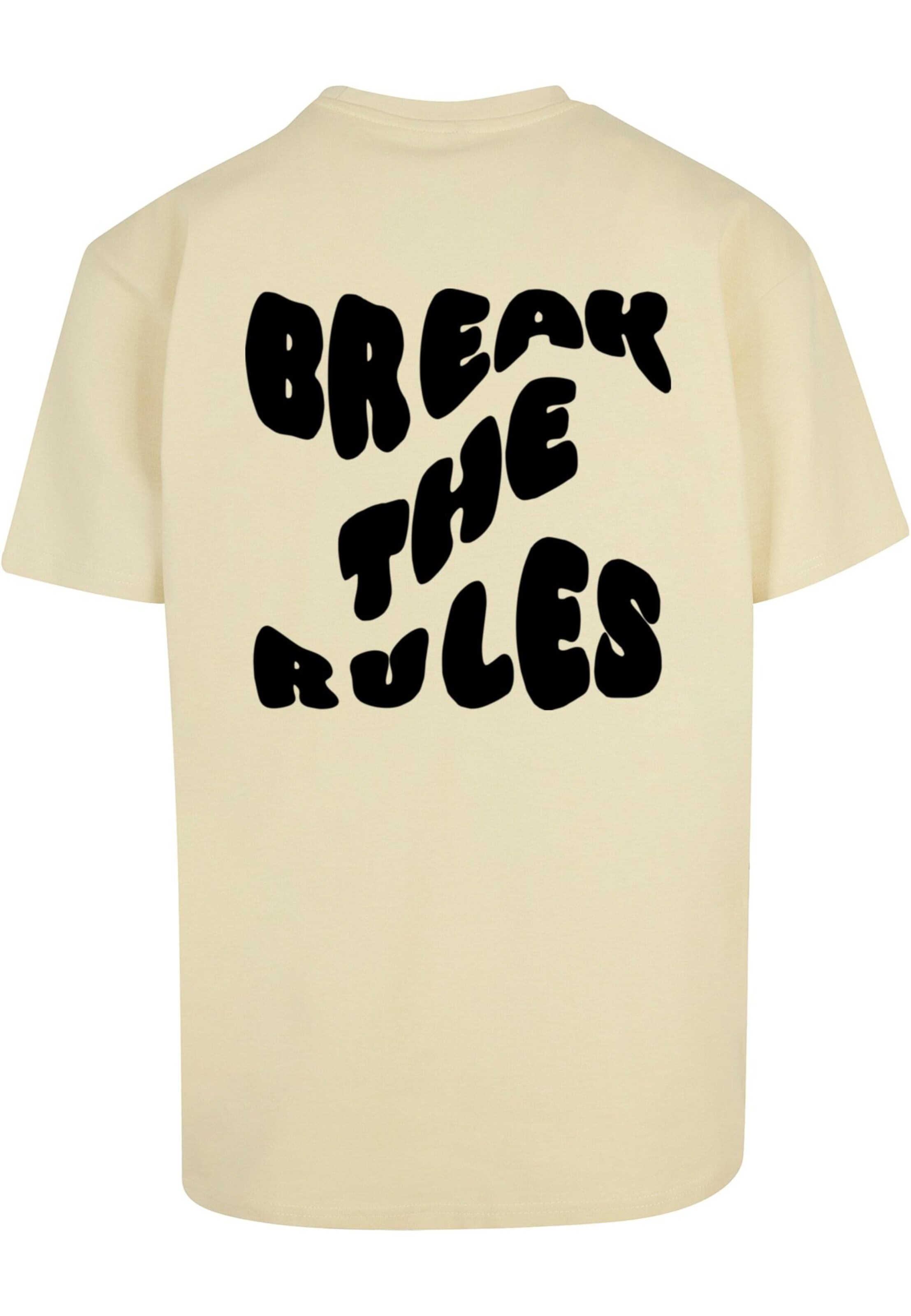 Merchcode Тениска 'Break The Rules' в жълто