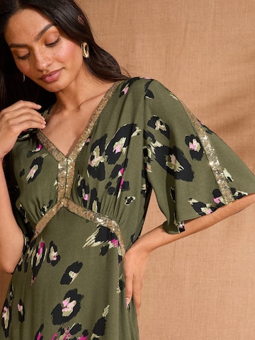 Robe love & roses en vert
