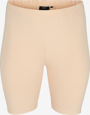 Zizzi - Skinny Leggings em bege: frente