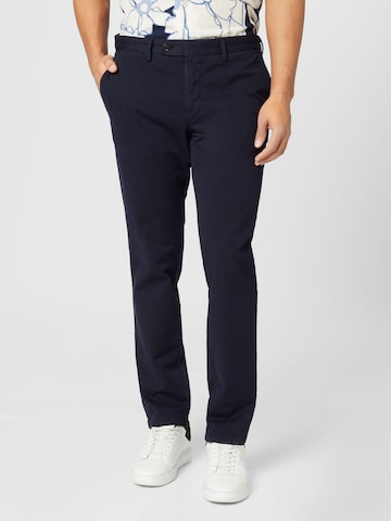 Oscar Jacobson Regular Chino 'Danwick' in Blauw: voorkant