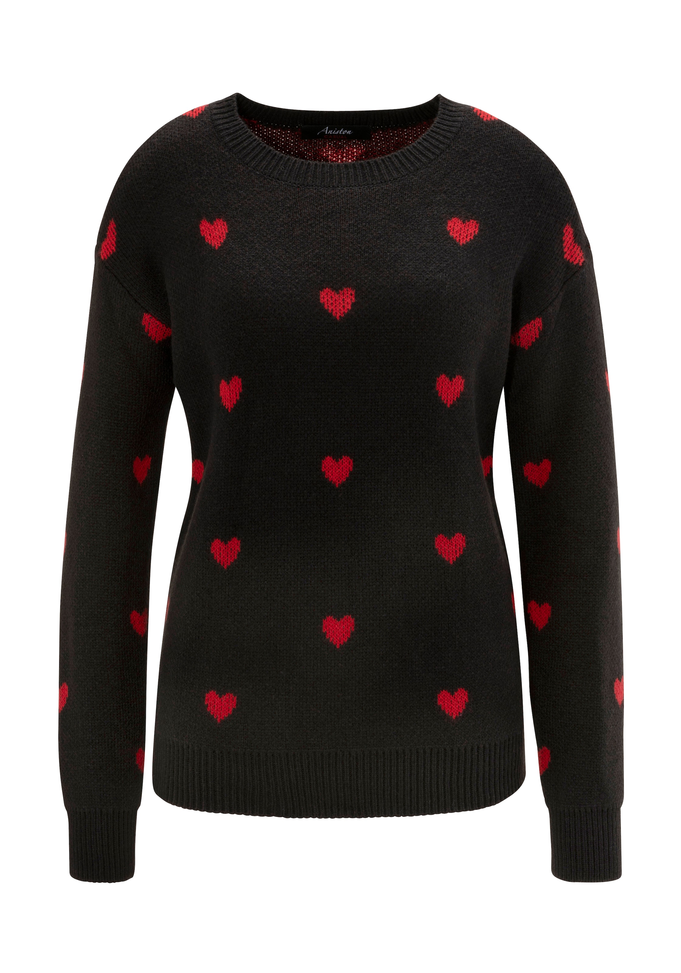 Aniston CASUAL Pullover in Schwarz: Vorderseite