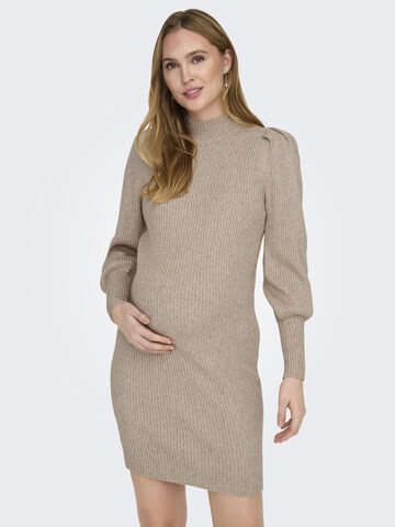 Only Maternity Gebreide jurk 'KATIA' in Beige
