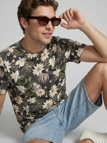 T-Shirt 'JREBRUSSEL FLOWER' JJ Rebel en noir