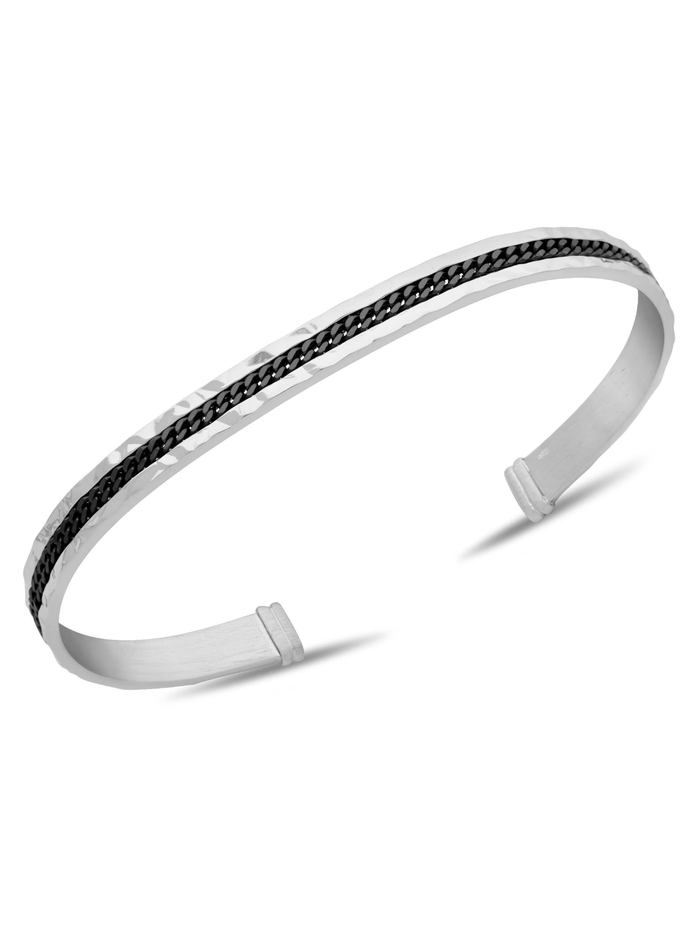 Tony Fein Armband 'Reif'‌‌‌‌‌ in Schwarz: Vorderseite