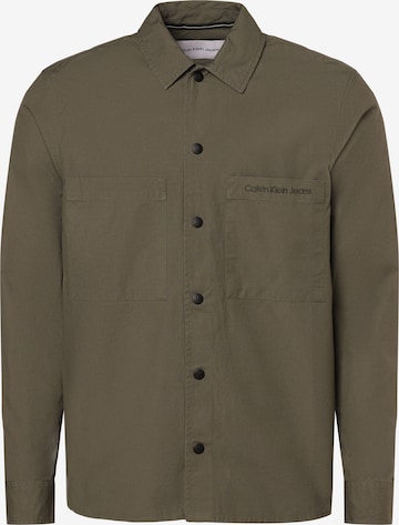 Calvin Klein Jeans Comfort fit Button Up Shirt in Green: front